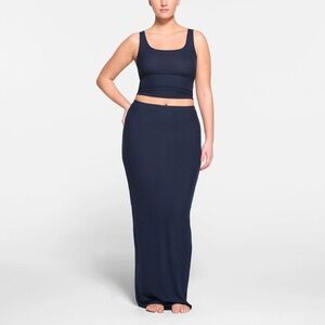 SKIMS Soft Lounge Long Skirt – Navy (NWT)